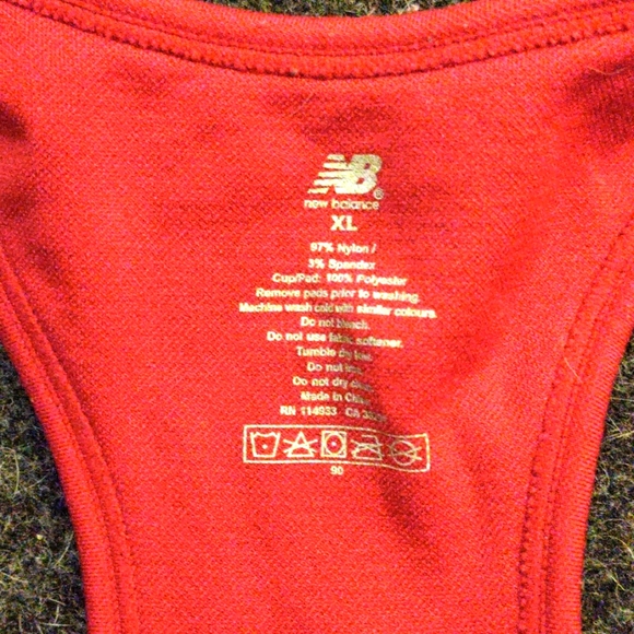 Red New Balance Sports Bra - Size XL - Picture 2 of 3